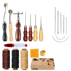 Cuir à coudre outils kit de réparation de 14 pièces à coudre à la main Craft DIY Kit