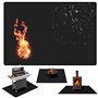 Tapis Barbecue Sol 150 * 100cm Résistant à l'huile au Glissement Feu Imperméable Tapis de Protection de Sol pour L'extérieur Ies
