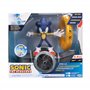 Sonic the Hedgehog Véhicule RC de vitesse, comprend une figurine sonique articulée de 15 cm, un skateboard RC et un contrôleur d