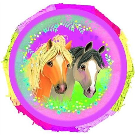 Amscan 9917723 - Jeu de fête extensible Pinata Pretty Pony Kids - 33cm x 33cm