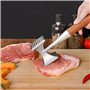 Asdirne Marteau à Viande, Attendrisseur de Viande Très Résistant, Marteau à Steak avec Manche en Bois et Alliage de Zinc de Qual