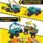 Mega Hot Wheels Monster Trucks Tremplin Osseux Chocs et Fracas Coffret de Construction Contenant 332 pièces et 2 Mini-Figurines 