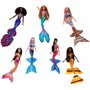 Mattel Disney La Petite Sirène Coffret 7 Sœurs Sirènes Avec Un Ensemble De 7 Poupées Avec Un Motif Et Une Queue De Sirène Unique