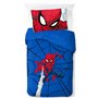 Jay Franco Marvel Spiderman Webtastic 100% Coton Ensemble Housse de Couette Lit Simple – Comprend Une Taie d’Oreiller 50 x 70 cm