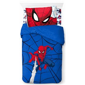 Jay Franco Marvel Spiderman Webtastic 100% Coton Ensemble Lit Simple 3 Pièces – Comprend Housse de Couette