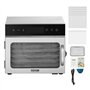 VEVOR Déshydrateur alimentaire, 6 plateaux en acier inox, séchoir électrique aliments 400 W, température réglable, minuterie 24 