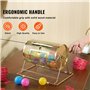 VEVOR Tambour de Tombola Loterie Loto, Capacité 2500 Billets ou 100 Balles de Ping-pong, Cage Jeu de Bingo en Métal, Plaquée en 