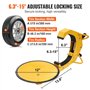 VEVOR Antivol Voiture Universel Lot de 2 Sabots de Roue Antivol 16-38 cm Bloque-Roue en Acier Q235 Grande Ventouse 30 cm 4 Clés 