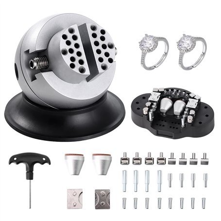 VEVOR Boulet de Graveur 78 mm Étau de Gravure Base Rotative à 360° Étau à Boule Mâchoire Réglable avec 30 Accessoires Outil de R