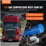 VEVOR Compresseur d'air pour Kit de Klaxon Pompe à Air avec Réservoir 6 L 90-120 psi pour Gonflage des Pneus Matelas Pneumatique