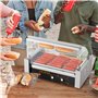 VEVOR Rouleau à hot-dogs, 7 rouleaux, machine à griller les saucisses en acier inoxydable avec double contrôle de température, 1