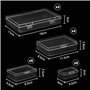Winter Shore Petites Boites Plastiques Transparentes Rectangulaires en Plastique [Lot de 24] - Boîtes de Rangement avec Couvercl