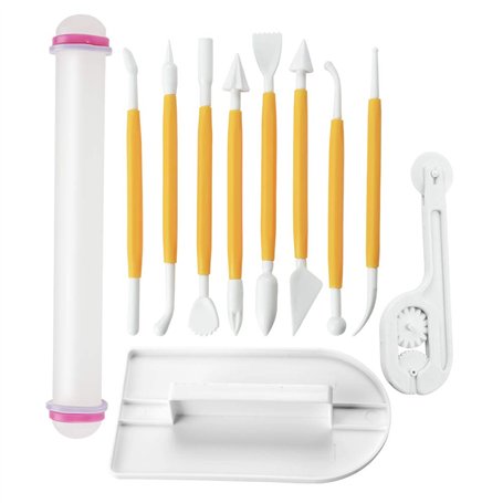 Soleebee 11 Pcs Outils de Modelage Fondant Outils De Décoration De Gâteau De Cuisson Décoration De Sucre Artisanal Outils De Gla