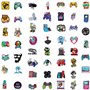 Lynefoin 50PCS Autocollants de console de jeu, packs d'autocollants de jeux vidéo classiques et populaires pour bouteilles d'eau