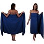 Wholesale Trade Dealz Drap de bain extra large 100 x 200 cm - 600 g/m² - Bleu