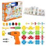 LEADSTAR Jeu Mosaique Enfant, (237 Pcs) 3D Jeu de Construction, Perceuse Electrique Magique, Educatif Cadeau Montessori 3 Ans po