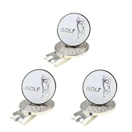 Kofull Marqueurs de Balle de Golf Clip de Chapeau de Golf magnétique Solide pour Chapeau de Golf (3PCS)