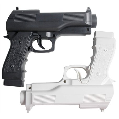 OSTENT Pistolet Light Gun Tir Sport Jeu Vidéo Compatible pour Nintendo Wii Télécommande Pack de 2