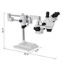 VEVOR Microscope Stéréo 3.5X-90X Simul Focal Trinoculaire Zoom 360 Degrés Rotatif Trinoculaire Stéréo Microscope Double Bras Sta