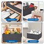 ENCOUN 12Pcs Boite Organisateur Tiroir, Gris Organisateur Tiroir Vetement, Boite Rangement Vetement Tissu Non-Tissé, Pliable Boi