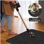 EUZLABBY 140×90cm Tapis Chaise de Bureau,Noir Tapis de Sol Bureau Tissu,épaisseur 5.5 mm, antidérapant,Tapis de Protection en ca