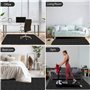 EUZLABBY 140×90cm Tapis Chaise de Bureau,Noir Tapis de Sol Bureau Tissu,épaisseur 5.5 mm, antidérapant,Tapis de Protection en ca