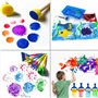 UHAPEER 44 Pièces Éponge Brosses de Peinture Enfant DIY Outils de Peinture Kits pour Enfants pour Apprentissage Précoce Graffiti