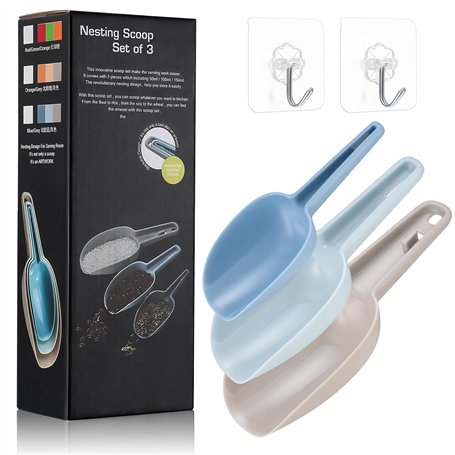 3 Pièces Pelles à Glace en Plastique Multifonction