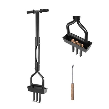 HYCHIKA Aérateur de Gazon avec cuillère Creuse et Plateau de Rangement