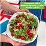 Table'Colors Lot de 6 Saladiers Blancs Réutilisables 3 L - Passe au micro-onde et lave-vaisselle - Idéal pour Salades, Taboulé, 