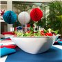 Table'Colors Lot de 6 Saladiers Blancs Réutilisables 3 L - Passe au micro-onde et lave-vaisselle - Idéal pour Salades, Taboulé, 