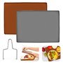 GZCZCC 2 Pièce Tapis de Cuisson Silicone pour Four 30x40cm Tapis à Gâteaux Roulé Plaque Gâteau Four Plaque Génoise Silicone Plaq