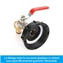 JMIATRY Lot de 2 Robinets IBC 1/2" pour Cuve 1000L - Sortie Raccord, Récupérateur d'Eau de Pluie, Connecteur à Filetage s60x6