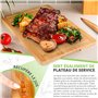 Oliver's Kitchen's Planche à Découper 100% Bambou Naturel (45 x 30 x 2 cm) en Bois Réversible - Pratique, Solide, Durable et Rés
