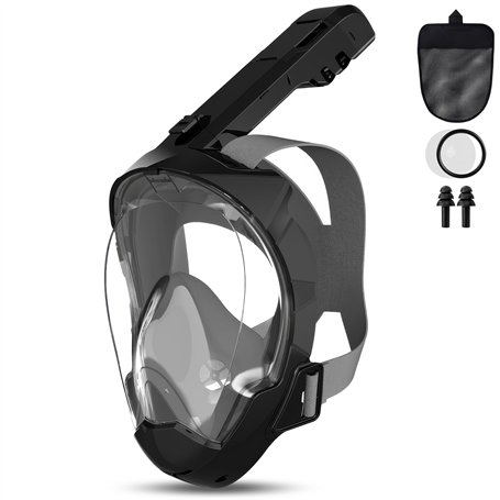 MAISITOO Masque de Plongée Intégral 180° avec Tuba Pliable et Système Dry-Top | Notre Meilleur Masque de Snorkeling pour Adulte