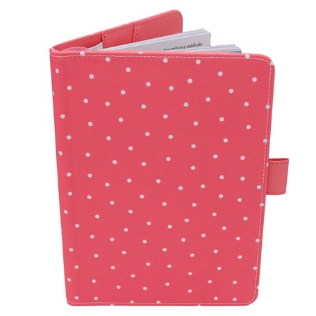 Protège Carnet De Santé Rose Pour Bébé Fille – Format A5 15x21 cm – Rabats Pour Ranger Les Ordonnances