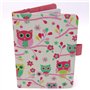 Protège Carnet De Santé Pour Bébé – Motif Hiboux – Format A5 15x21 cm – Rabats Pour Ranger Les Ordonnances