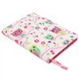 Protège Carnet De Santé Pour Bébé – Motif Hiboux – Format A5 15x21 cm – Rabats Pour Ranger Les Ordonnances