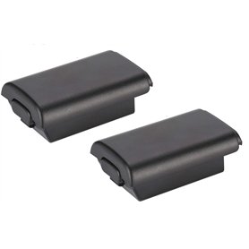 Lot de 2 boîtiers de batterie pour manette de jeu Xbox 360 sans fil - Ajustement parfait - Stable et durable - Noir