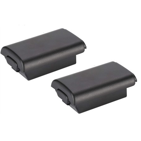 Lot de 2 boîtiers de batterie pour manette de jeu Xbox 360 sans fil - Ajustement parfait - Stable et durable - Noir