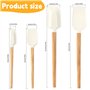 Maryse Patisserie, 4 Pièces Marises de Cuisine Silicone Spatule Cuisine Résistantes à la Chaleur Spatule Patisserie avec Manche 