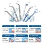 Embouts de rechange compatibles avec hydropulseur Waterpik, étui de rangement et 9 embouts, compatibles avec Waterpik Aquarius W