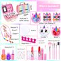 Lubibi Unicorn Ensembles de Maquillage Lavables pour Filles avec Vernis à Ongles, Rouge à Lèvres pour Les Cadeaux d'anniversaire