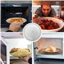 ADERTOS Plateau Micro Onde Universel 24.5cm Plateau pour Micro-ondes Plateau Tournant Universel en Verre Microwave Plate Turntab