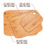 Planche à Découper en Bois de Bambou 3 Tailles – Ensemble de Planches à Découper en Bamboo – Plateau de Service pour Pain Fromag