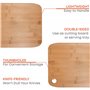 Planche à Découper en Bois de Bambou 3 Tailles – Ensemble de Planches à Découper en Bamboo – Plateau de Service pour Pain Fromag