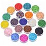 16000 Pièces Perles de Graines de Verre 20 Couleurs 2 mm Perles de Poney d'argent Petites Perles d'Espacement en Boîte de Récipi