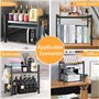 JAMATA Support de four à micro-ondes,2 Niveaux Support de Four à Micro-Ondes Extensible,Etagere Rangement Cuisine Four à Micro O