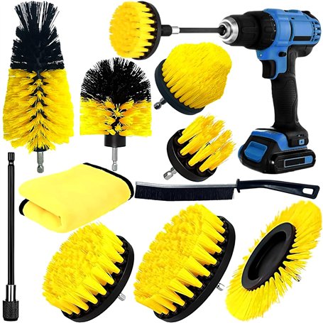 ZZQVIP 10 Pièces Brosse Perceuse