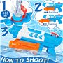 ZLPBAO 3 Pcs Pistolet a Eau, Puissant Pistolet à Eau avec Capacité d'humidité Une Portée de 9-11 Mètres, Jouet Aquatique pour En
